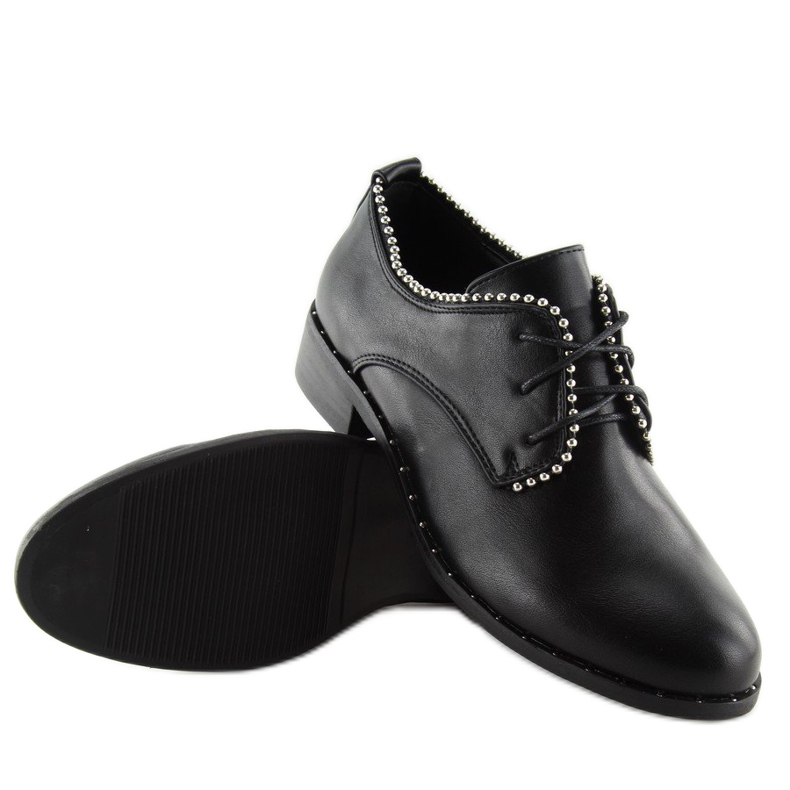 Chaussures à lacets noires pour femmes NC190 Noir 1