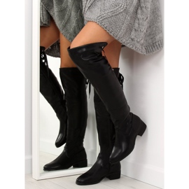 Noir A-12 Bottes de mousquetaire noires 2