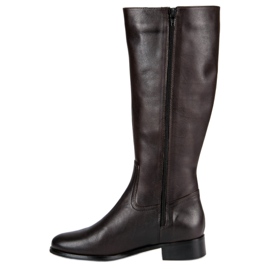 Studio Florence Bottes en cuir classiques brun 4