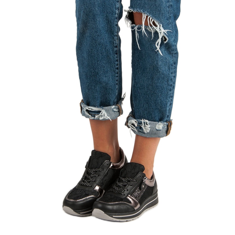 Kayla Baskets élégantes pour femmes le noir 2