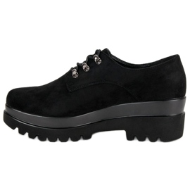 Chaussures en daim noir le noir 3
