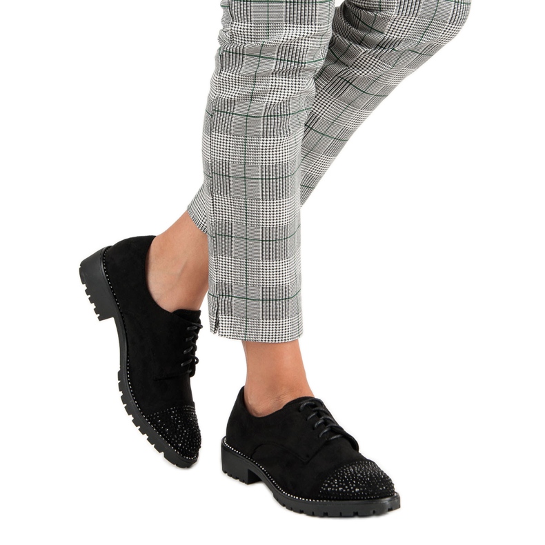 Bello Star Chaussures en daim élégantes noir 2