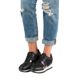 Chaussures de sport nouées noir 1