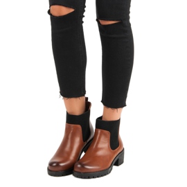 Bottes Jodhpur à la mode de VINCEZA brun 1