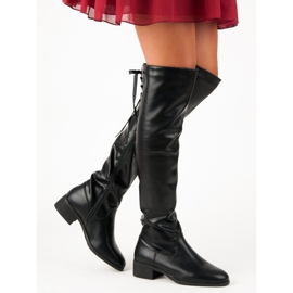 Bottes noires au-dessus du genou le noir 2 Bottes noires au-dessus du genou le noir 2