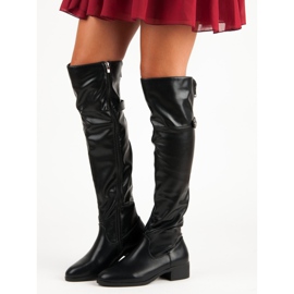 Cuissardes noires avec fermeture éclair le noir 1 Cuissardes noires avec fermeture éclair le noir 1