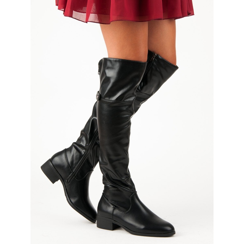 Cuissardes noires avec fermeture éclair 2