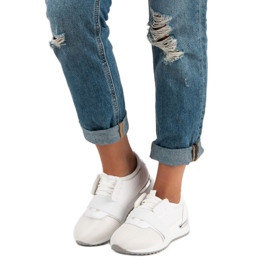 Chaussures de sport à enfiler blanc 1