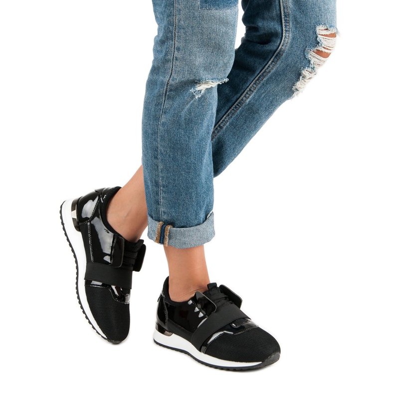 Chaussures de sport à enfiler noir 2