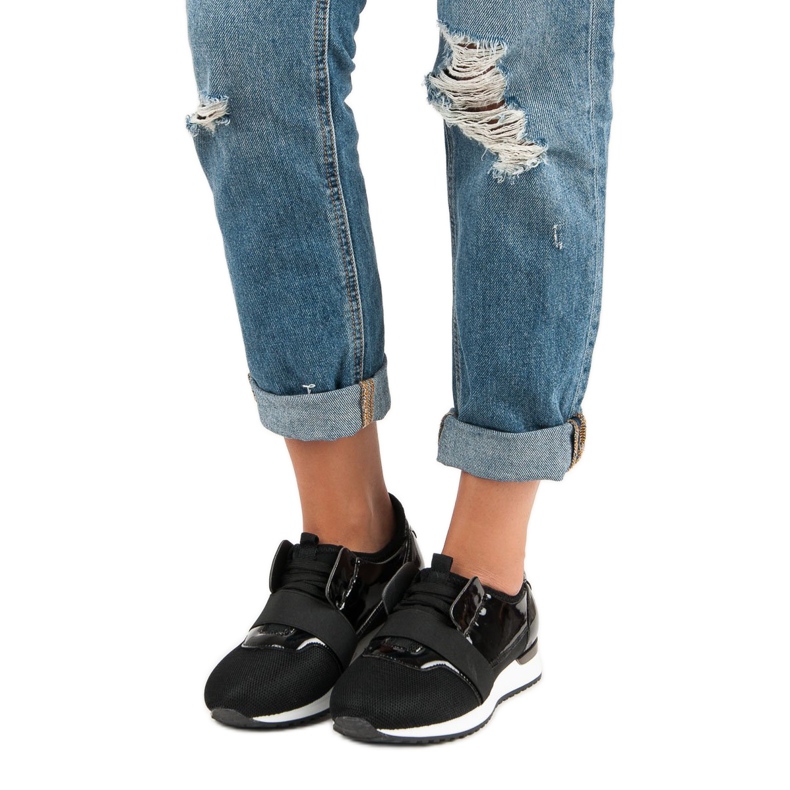 Chaussures de sport à enfiler noir 1