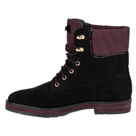 Lucky Shoes Travailleurs en daim noir le noir 4