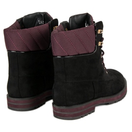 Lucky Shoes Travailleurs en daim noir le noir 5