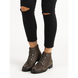 Bottines VINCEZA nouées vert 7