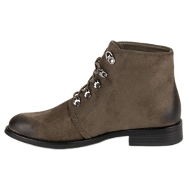 Bottines VINCEZA nouées vert 4