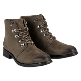 Bottines VINCEZA nouées vert 6