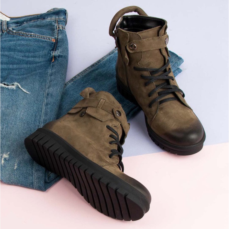 Bottes de travail VINCEZA kaki vert 2