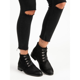 Bottines VINCEZA nouées noir 2