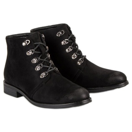 Bottines VINCEZA nouées noir 1