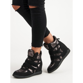 Baskets brillantes noir 1