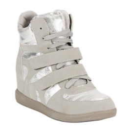 Baskets brillantes gris 1