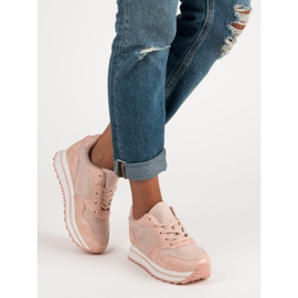 Marquiz Baskets à la mode sur la plate-forme rose 2