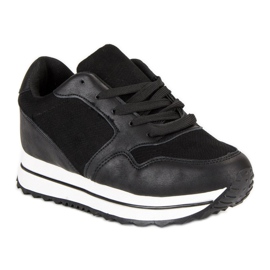 Marquiz Baskets à la mode sur la plate-forme le noir 1