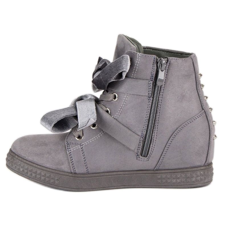 Super Me Baskets grises à nœuds 2 Super Me Baskets grises à nœuds 2