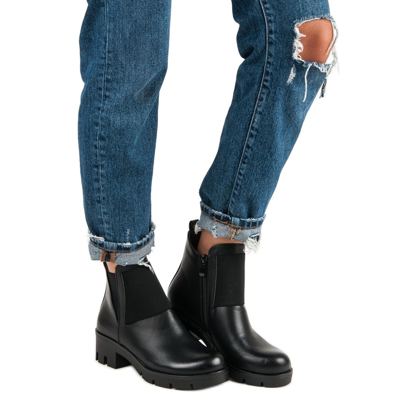 Bottines noires à talons vinceza le noir 1