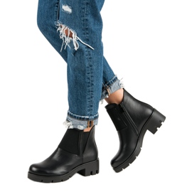 Bottines noires à talons vinceza le noir 2