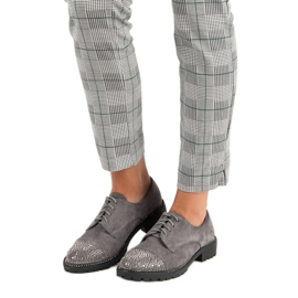 Bello Star Chaussures en daim élégantes gris 1