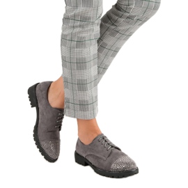 Bello Star Chaussures en daim élégantes gris 2