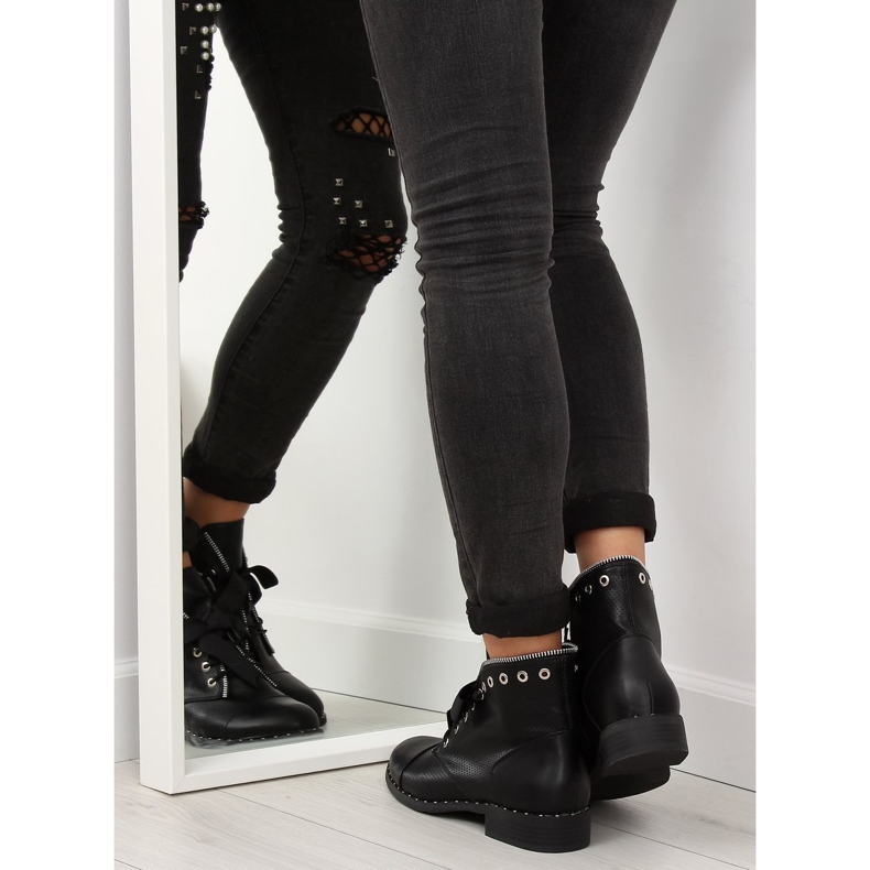 Noir Bottes noires pour femmes 17018-9 noir le noir 2
