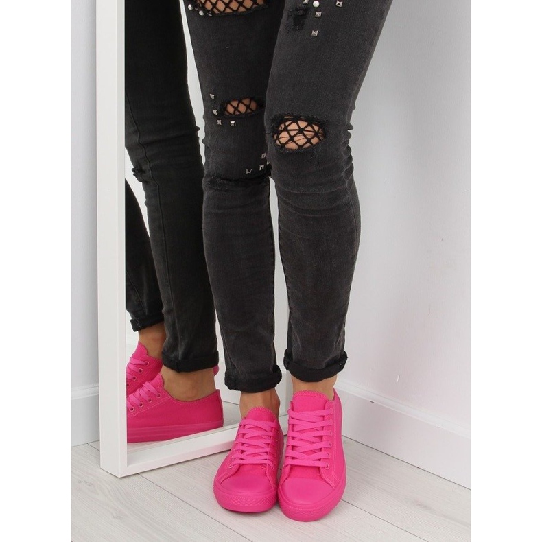 Baskets femme fuchsia uni NB176 Fuxia rose 2