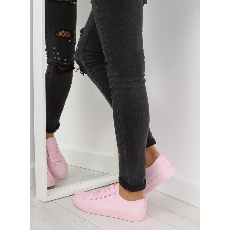 Baskets monocolores roses pour femmes NB176 Rose 1