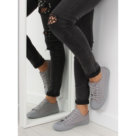 Baskets femme grises monocolores grises NB176 Gris 1