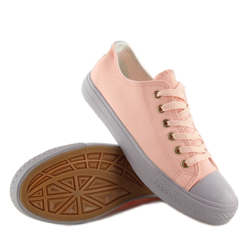 Baskets femme roses et grises BL97P ROSE / GRIS 2