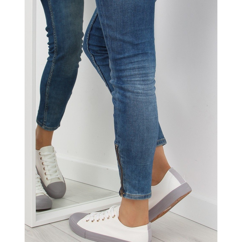 Baskets femme blanches et grises BL97P BLANC / GRIS 1