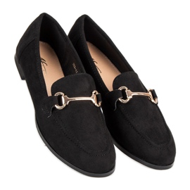 Mocassins en daim à enfiler le noir 3