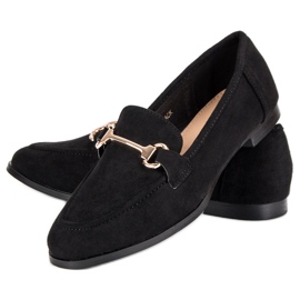 Mocassins en daim à enfiler le noir 2