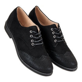 Bestelle Chaussures nouées noires le noir 1