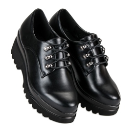 Chaussures femme nouées noir 1