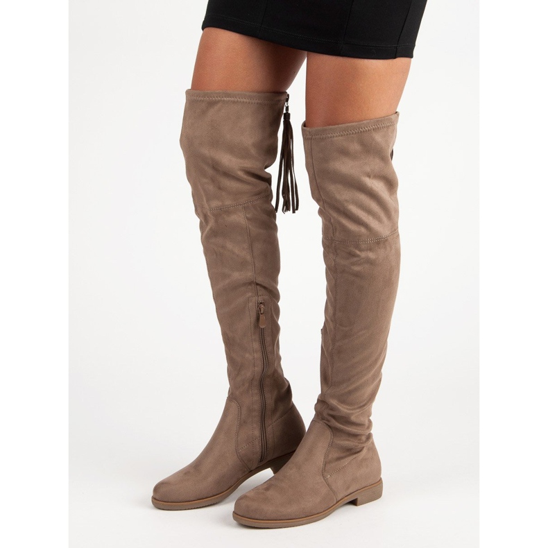 Super Me Cuissardes en daim brun 2