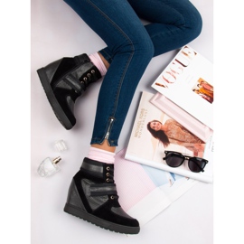 J. Star Chaussures compensées à lacets le noir 1 J. Star Chaussures compensées à lacets le noir 1