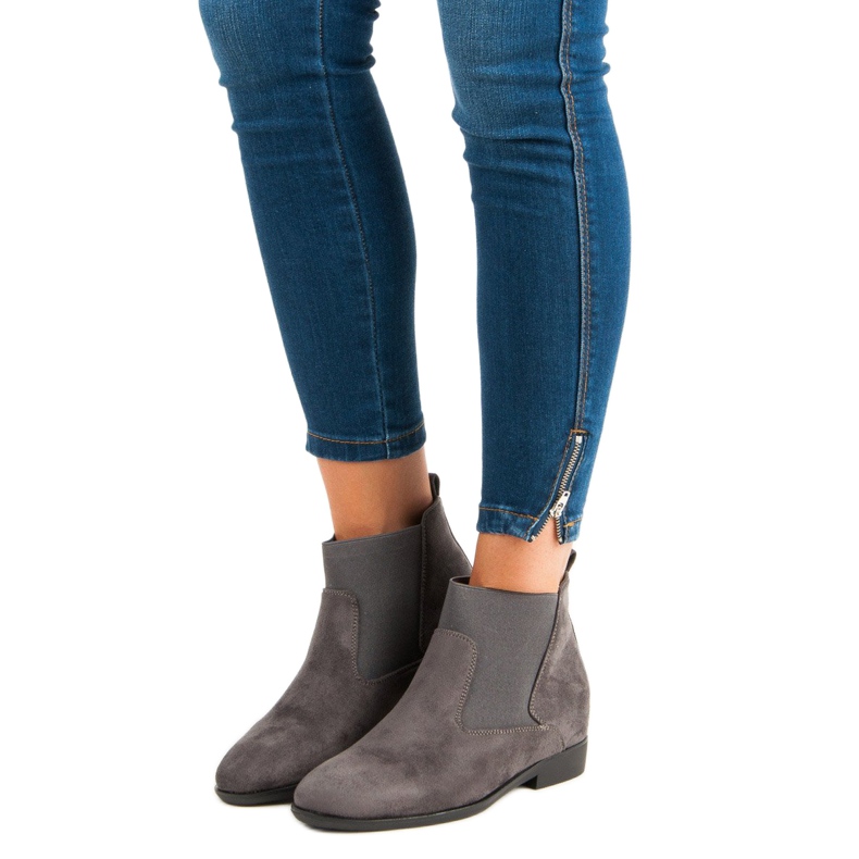 Lucky Shoes Bottes Jodhpur à la mode gris 2