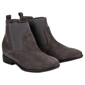 Lucky Shoes Bottes Jodhpur à la mode gris 1
