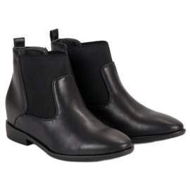 Lucky Shoes Bottes Jodhpur à la mode noir 1