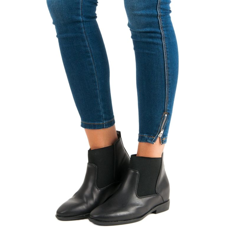 Lucky Shoes Bottes Jodhpur à la mode le noir 2