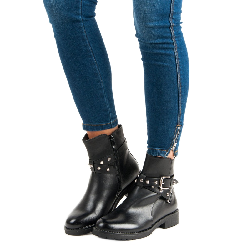 Bella Paris Bottes de travail élégantes noir 1