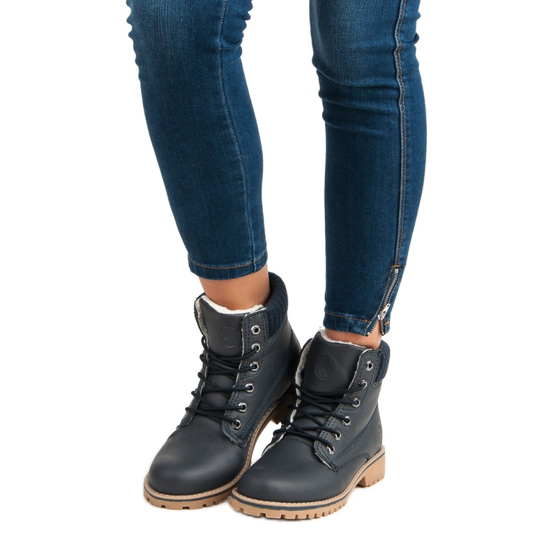 Trappeurs Bleu Marine Avec Peau De Mouton MCKEYLOR 2