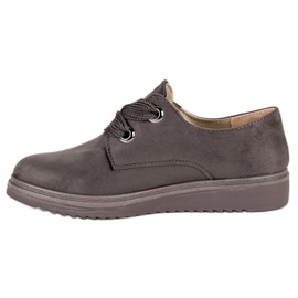 Baskets à lacets en daim gris 5